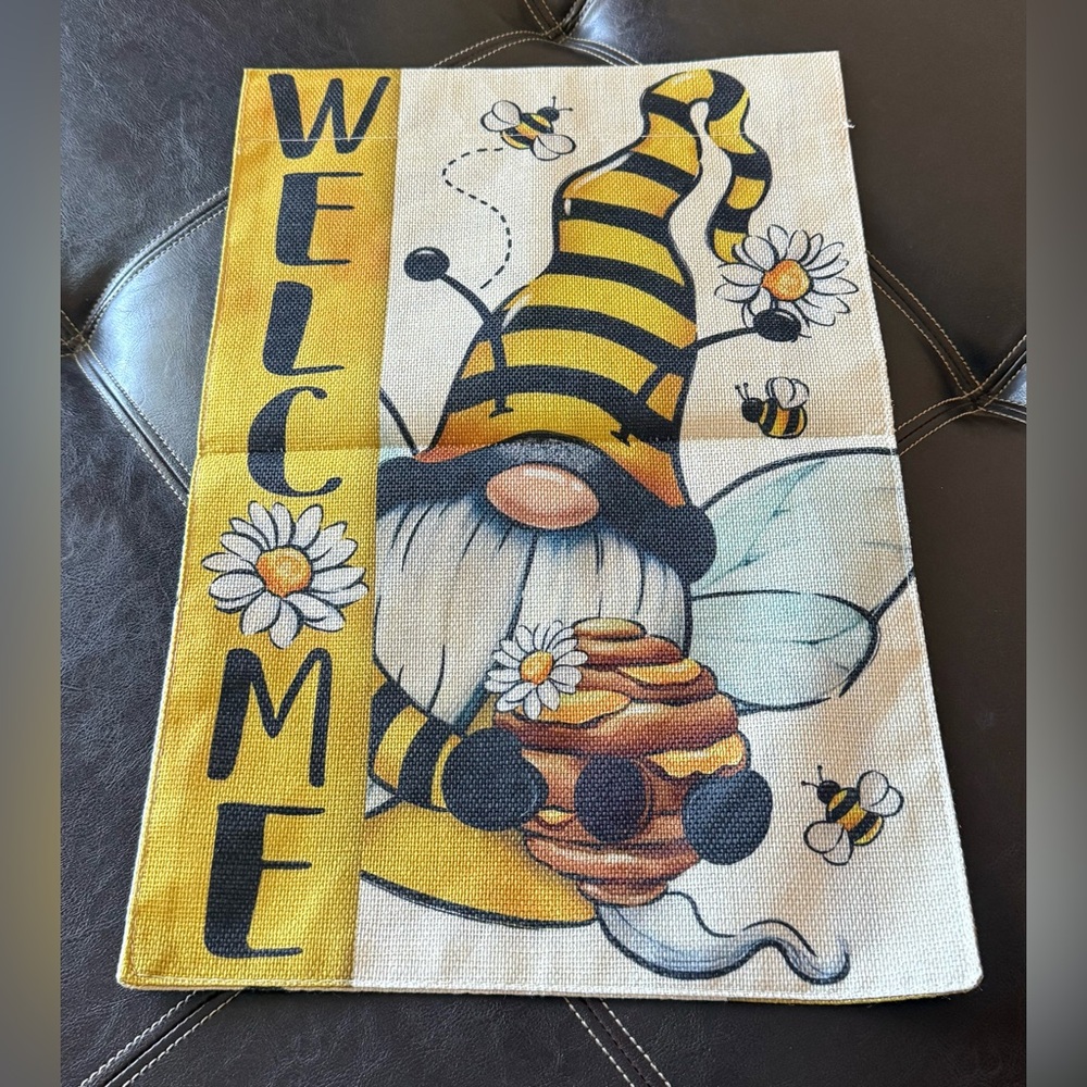 Gnome Welcome Garden Flag